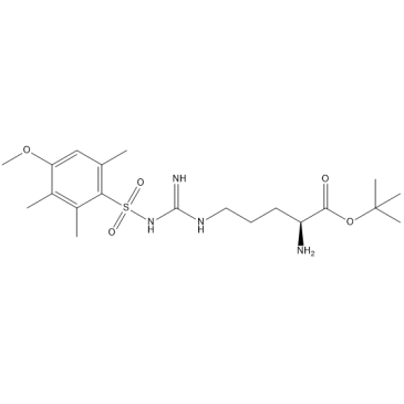 tert-butyl (2S)-2-amino-5-[[amino-[(4-methoxy-2,3,5-trimethylphenyl)sulfonylamino]methylidene]amino]pentanoate