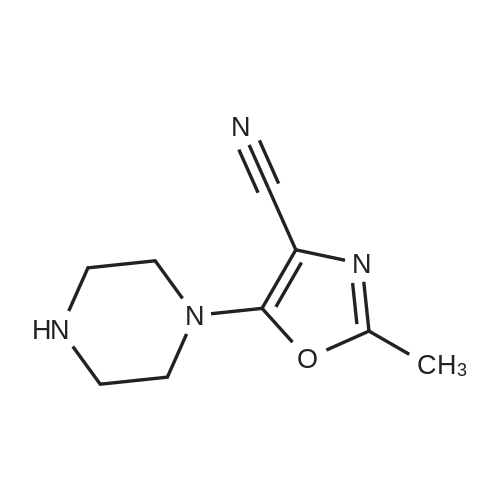 2-Methyl-5-(piperazin-1-yl)oxazole-4-carbonitrile