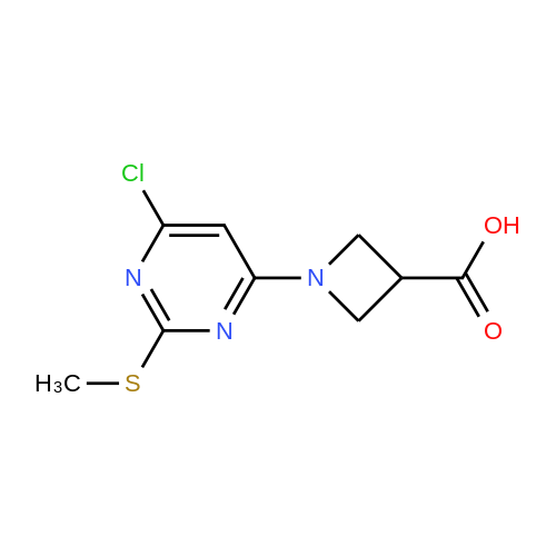 1-(6-Chloro-2-(methylthio)pyrimidin-4-yl)azetidine-3-carboxylic acid