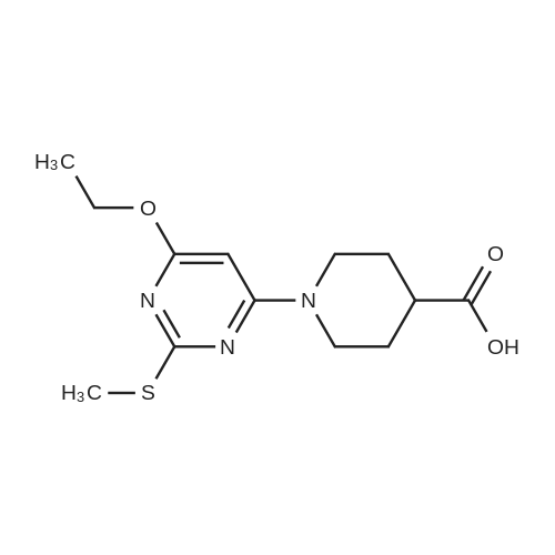 1-(6-Ethoxy-2-(methylthio)pyrimidin-4-yl)piperidine-4-carboxylic acid
