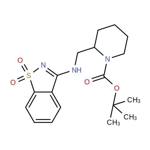 tert-Butyl 2-(((1,1-dioxidobenzo[d]isothiazol-3-yl)amino)methyl)piperidine-1-carboxylate