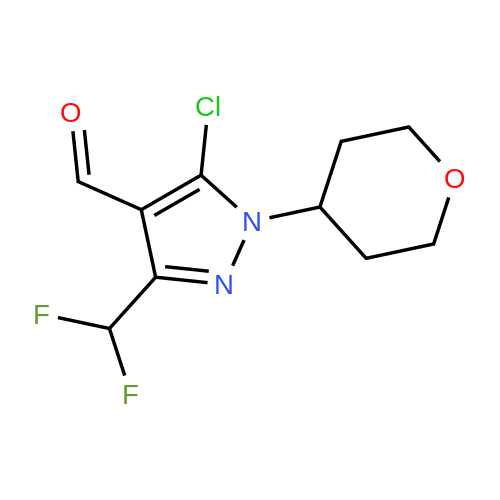 5-Chloro-3-(difluoromethyl)-1-(tetrahydro-2H-pyran-4-yl)-1H-pyrazole-4-carbaldehyde