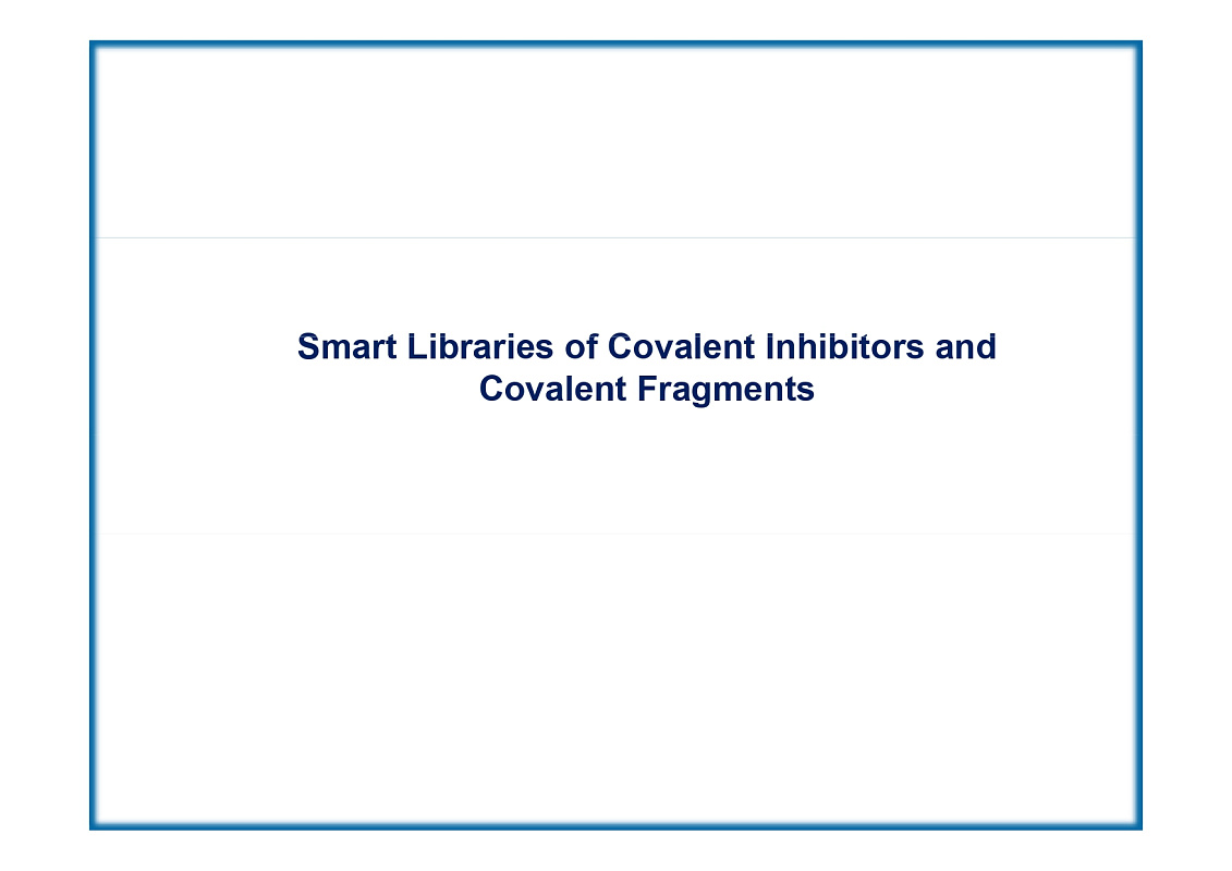 Covalent Fragments Smart Library