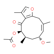 (1(10)E,2R*,5R*)-2-methoxy-5-acetoxyfuranogermacr-1(10)-en-6-one