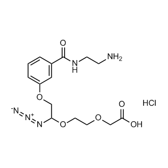 2-(2-(2-(3-((2-Aminoethyl)carbamoyl)phenoxy)-1-azidoethoxy)ethoxy)acetic acid hydrochloride