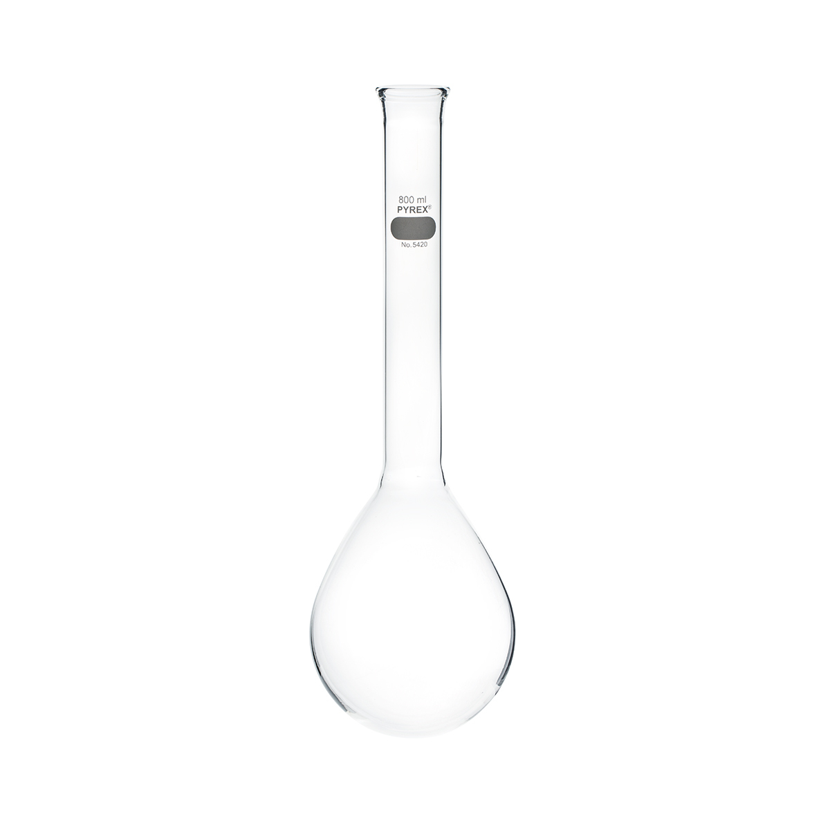 PYREX® 800 mL Round Bottom Kjeldahl Flask with Long Neck