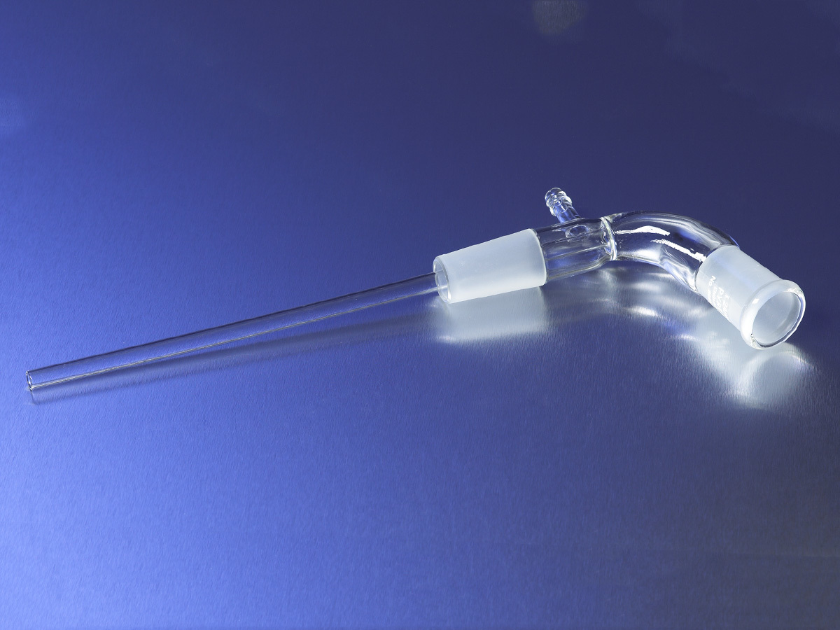 PYREX® 105° Angle Vacuum Suction Tube Receiver Adapter with 24/40 Joints
