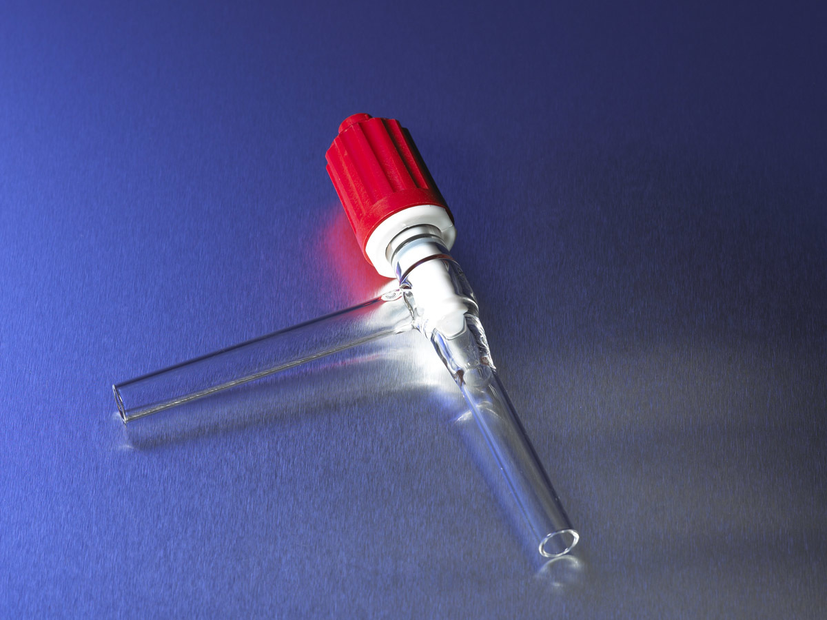 PYREX® 0-6 mm Plain Bore Rotaflo® Two-Way 90° Angle Stopcock