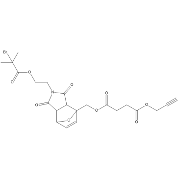 (2-(2-((2-bromo-2-methylpropanoyl)oxy)ethyl)-1,3-dioxo-1,2,3,3a,7,7a-hexahydro-4H-4,7-epoxyisoindol-4-yl)methyl prop-2-yn-1-yl succinate