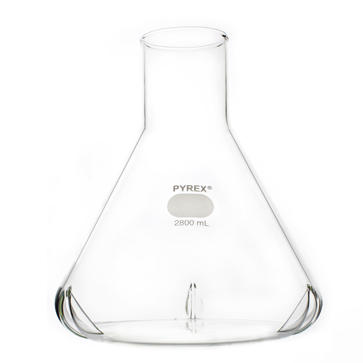 PYREX® 2800 mL Fernbach-Style Culture Flask with Baffles