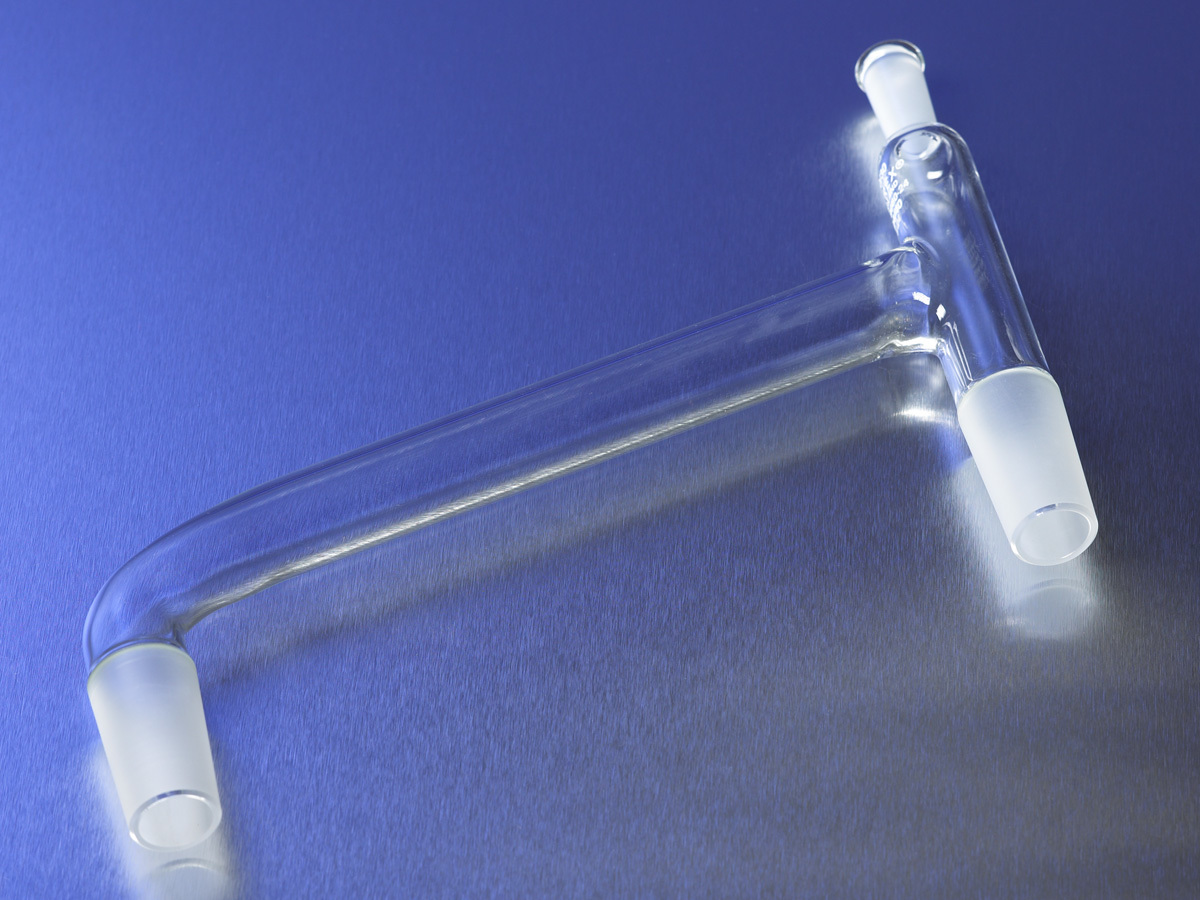 Three-Way Distilling Connecting Adapter with Two 24/40 Standard Taper Joints