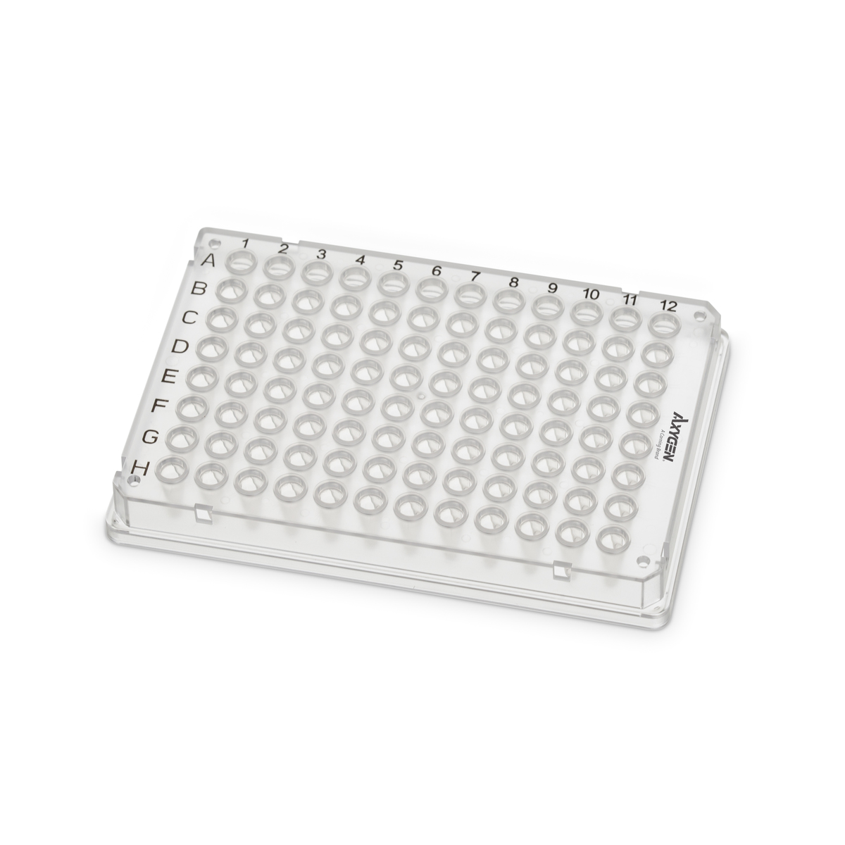 Axygen® RIGIPLATE® 96-Well PCR Microplate, Clear PC Frame, Clear PP Tubes, ANSI/SLAS Footprint, Full Skirt