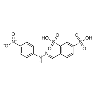 4-((2-(4-Nitrophenyl)hydrazono)methyl)benzene-1,3-disulfonic acid