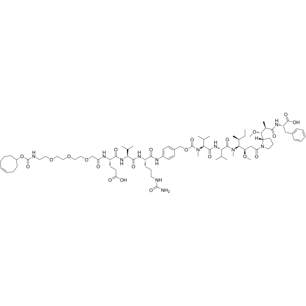 TCO-PEG3-Glu-Val-Cit-PABC-MMAF