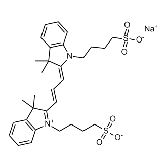 Sodium 4-((E)-2-((E)-3-(3,3-dimethyl-1-(4-sulfonatobutyl)-3H-indol-1-ium-2-yl)allylidene)-3,3-dimethylindolin-1-yl)butane-1-sulfonate
