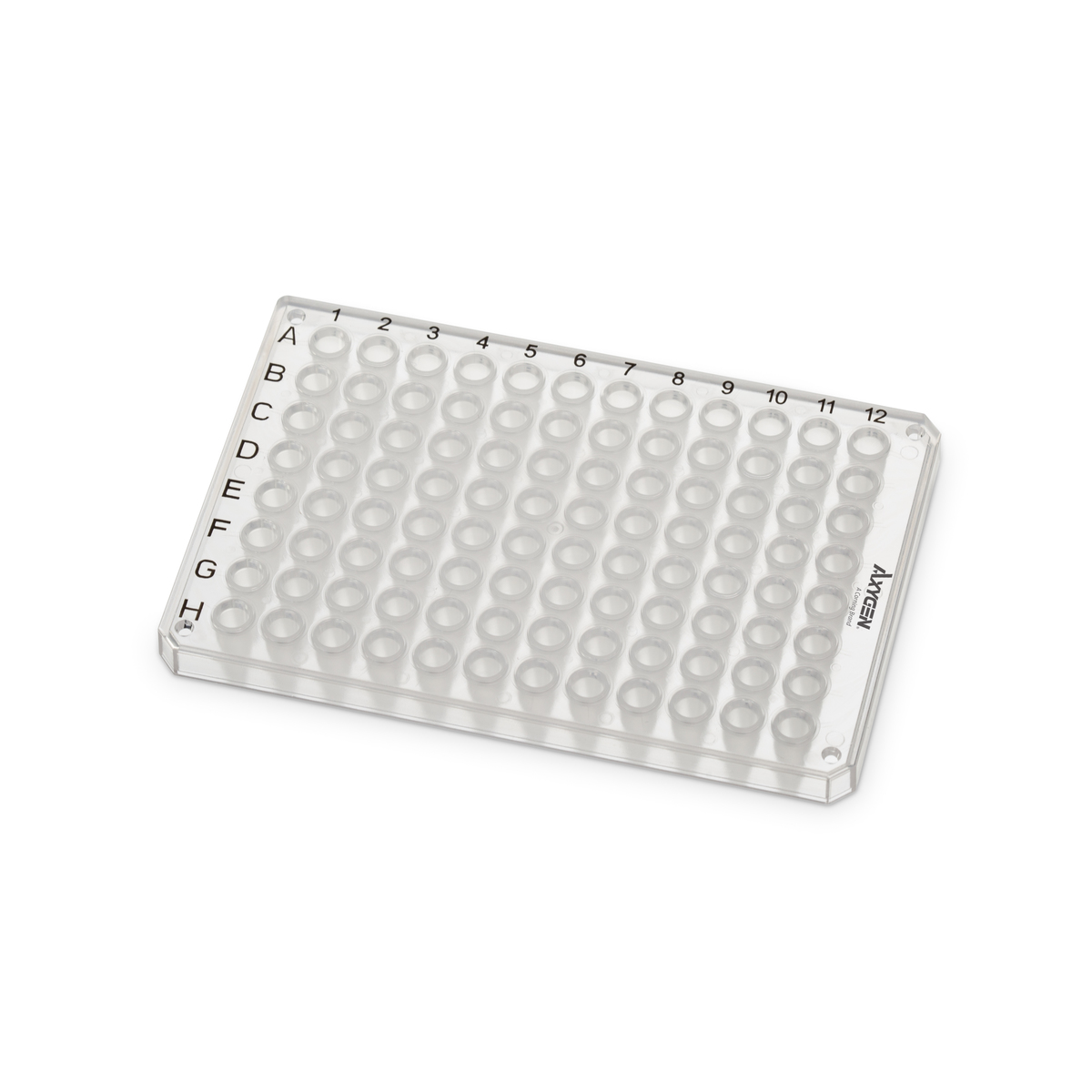 Axygen® RIGIPLATE® 96-Well PCR Microplate, Clear PC Frame, Clear PP Tubes, ANSI/SLAS Footprint, Half Skirt