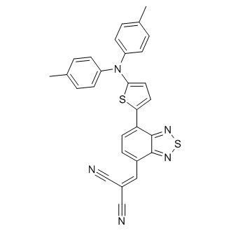 2-((7-(5-(Di-p-tolylamino)thiophen-2-yl)benzo[c][1,2,5]thiadiazol-4-yl)methylene)malononitrile