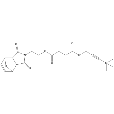 2-(1,3-Dioxo-1,3,3a,4,7,7a-hexahydro-2H-4,7-epoxyisoindol-2-yl)ethyl (3-(trimethylsilyl)prop-2-yn-1-yl) succinate