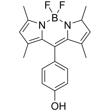 4,4-Difluoro-8(4'-hydroxyphenyl)-1,3,5,7-tetramethyl-4-bora-3a,4a-diaza-s-indacene
