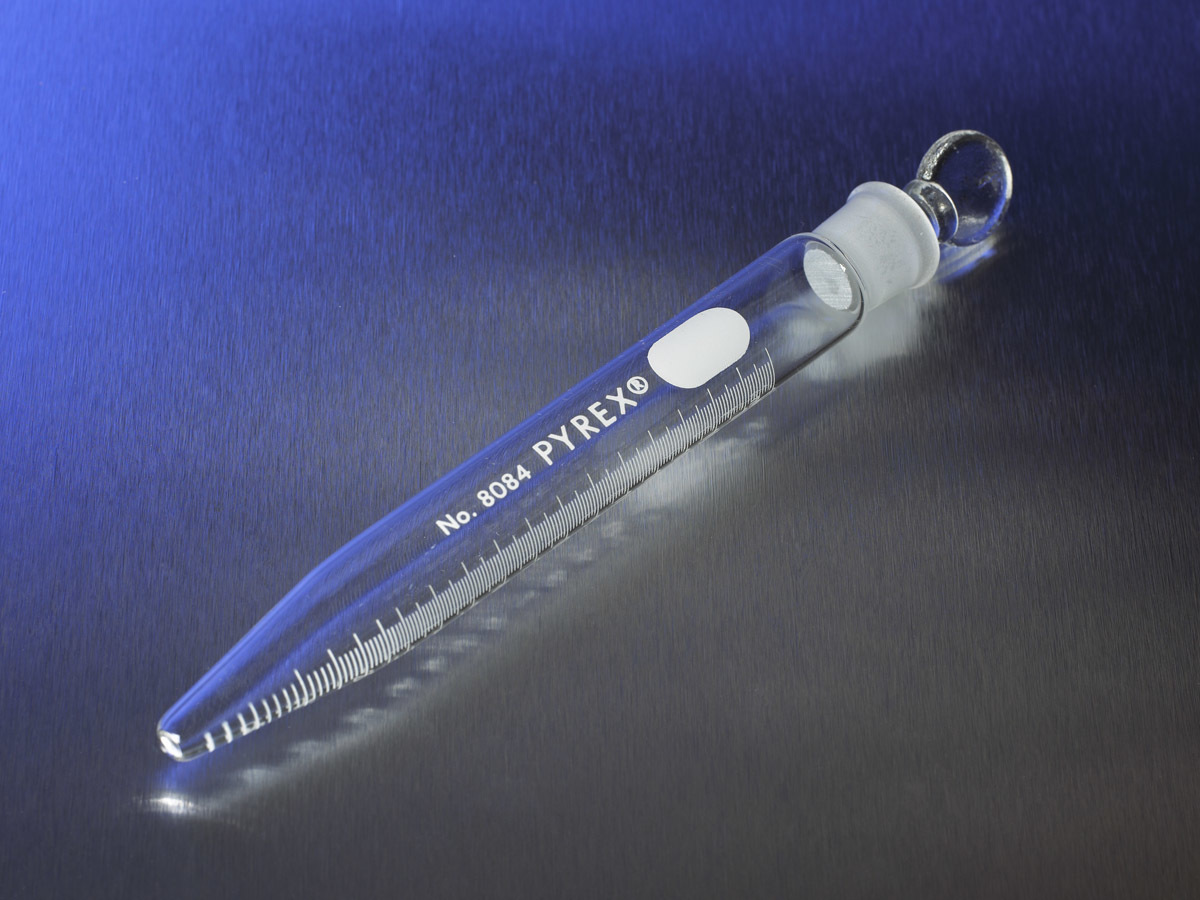 PYREX® 50 mL Conical Centrifuge Tube with White Graduations and Standard Taper Pennyhead Stopper