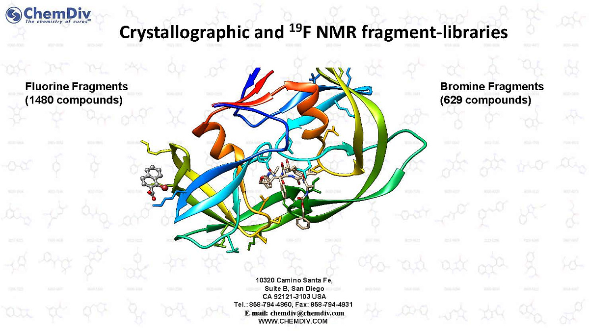 Crystallographic and 19F NMR fragment-libraries
