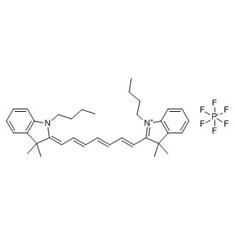 1-Butyl-2-((1E,3E,5E,7Z)-7-(1-butyl-3,3-dimethylindolin-2-ylidene)hepta-1,3,5-trien-1-yl)-3,3-dimethyl-3H-indol-1-ium hexafluorophosphate(V)